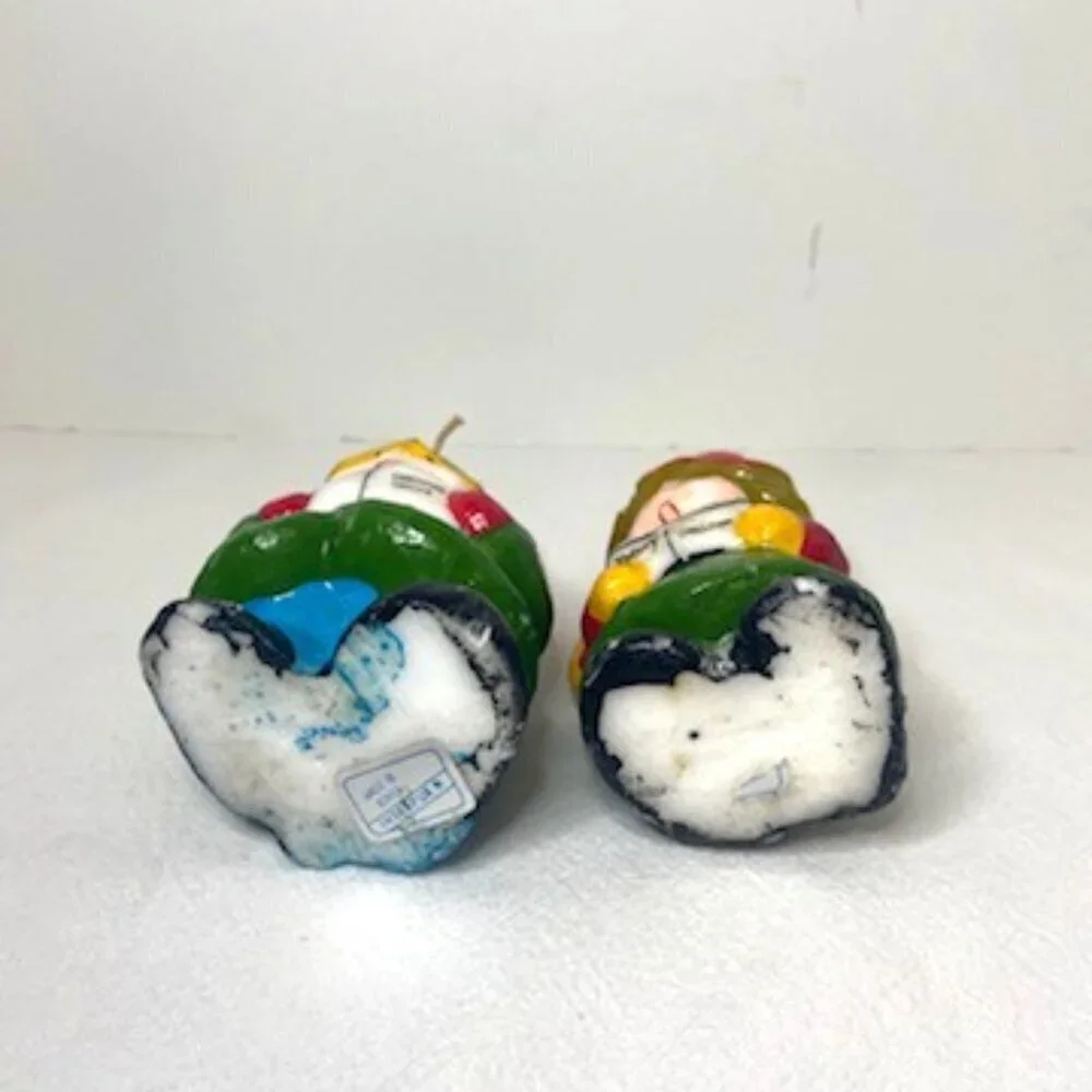 Vintage Interpur Christmas Caroler Candles Pair Retro Classic Holiday Decor 5
